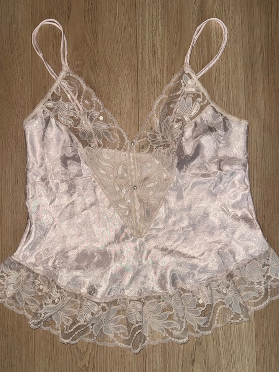 Elanor Lucas Tops - TRUE VINTAGE - Eleanor Lucas‎ Lace and Satin Camisole AU 14/US 10